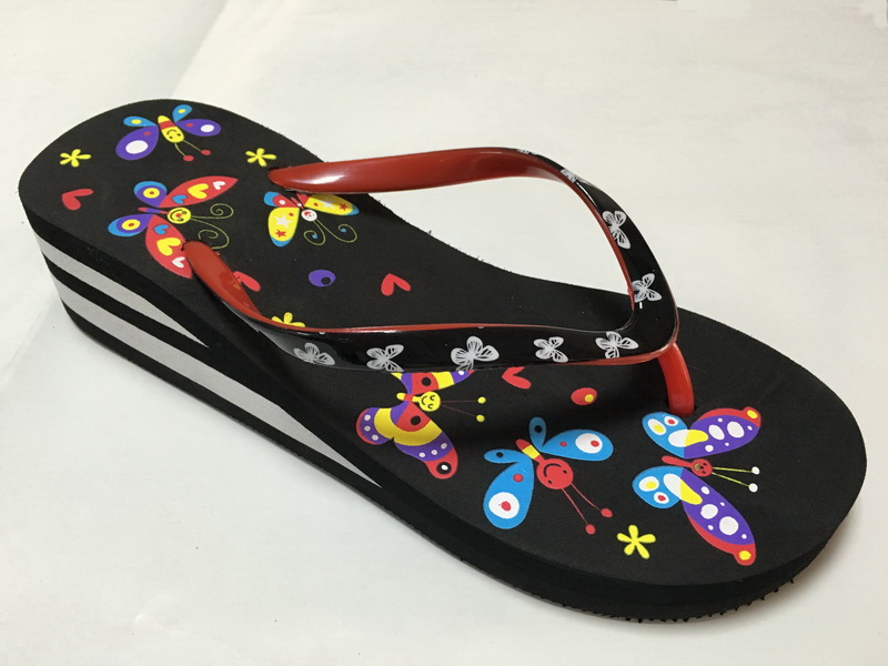 PVC strap EVA outsole butterfly insole womens EVA wedges